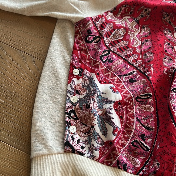 Patterned Raglan Sleeve Sweatshirt - Picture 4 of 4